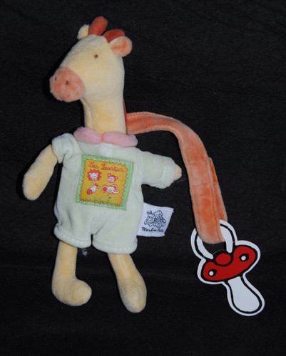 Doudou girafe jaune vert - girafe,