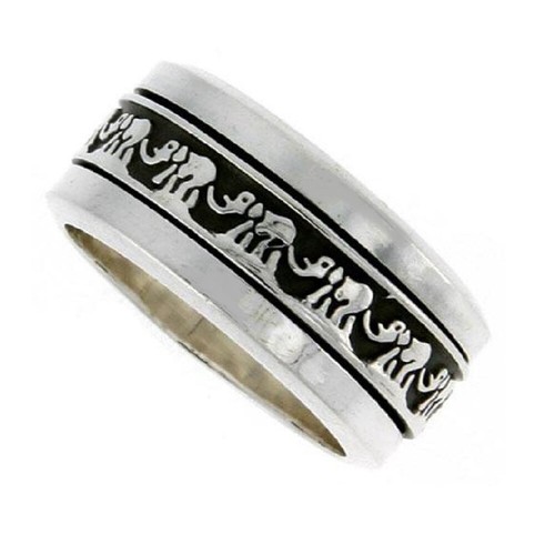 Bague spinner argent - À,