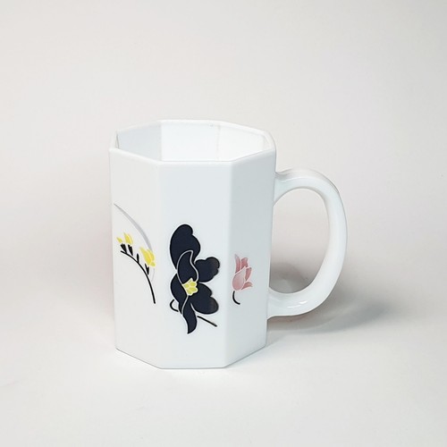 Ancien mug fleurs octogonal - ancien,
