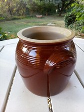 POT A GRAISSE ou AIL cuisine VASE de 14 x 12cm EN CERAMIQUE ANCIENNE  XXe en TBE
