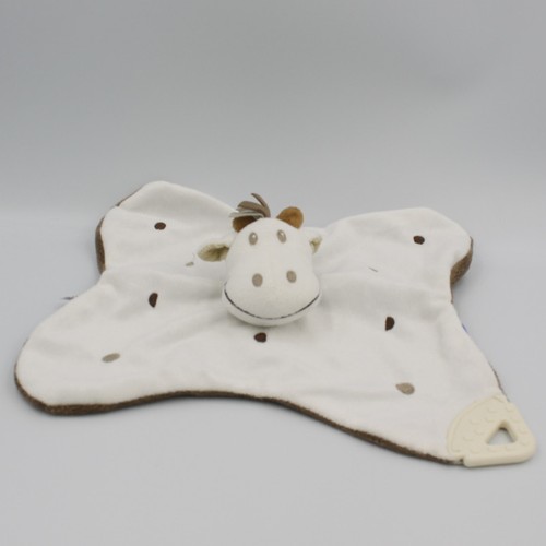 Doudou plat girafe marron