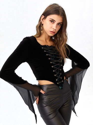 Samtbluse corsage chemise - samtbluse,