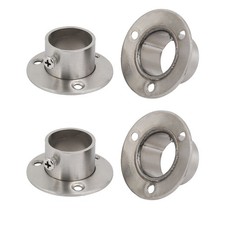 4pcs 26mm Dia acier Inox Support bride pôle tige fer penderie