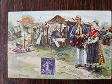 Cpa 50 - TYPES NORMANDS - A la Foire - Rôtisserie et Boucherie