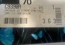 Original HP 70 C9390A Cyan ClairDesignJet Z2100 Z3100 Z3200 Z5200 Boîte Close