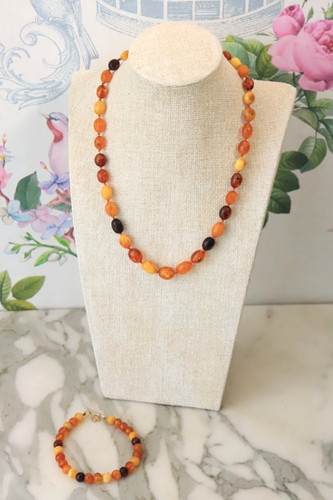 Collier vintage ambre - vintage, en