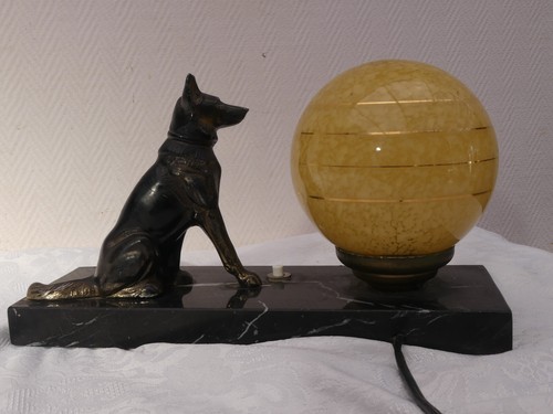 Ancienne lampe socle marbre - lampe,