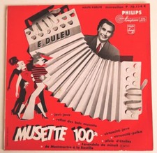 Vinyle LP 33 tours 25 cm EDOUARD DULEU : Musette 100 % * Accordéon * 50's