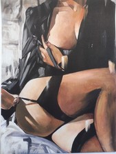 SUPERBE IMPRIMEE STYLE TABLEAU SUR TOILE FORMAT 20X15 CM - NEUF