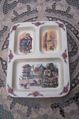 Ancien plat compartiments - plat,
