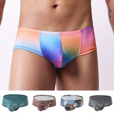 Men Sexy Briefes High Cut Sexy Panties Breasping Bow-Rise Underwear Penis /