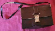 ANCIENNE SACOCHE DE CAMERA EN CUIR MARRON WEST GERMANY VINTAGE