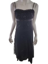 ✨ LULU - H Robe Maxi pour Femmes Paillettes Noir Sans manches Encolure carrée ✨