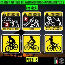 Kit 6 autocollants autocollants autocollant cadre vélo NE TOUCHEZ PAS MON...