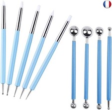 Outil en Céramique Set 9 Pièces Outil de Sculpture avec Double Extrémité Outil d