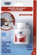Liquide flux décapant soudure étain cuivre 50ml GEB