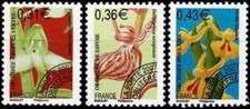 FRANCE 2007 FLEURS ORCHIDÉES PREO n° 250 à 252 Neufs ★★ luxe / MNH (A)