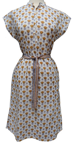 Cap sleeved shirt dress - ,