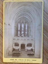 Lot de 3 Photo Carte CDV Paysage 1880  église Brou a Bourg Ain club Alpin Savoie