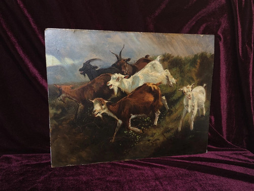 Tableau ancien peinture huile - tableau,