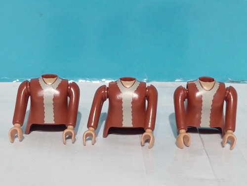 Playmobil corps bruns - x3,