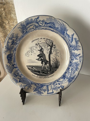 Ancienne assiette parlante