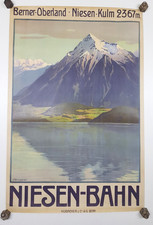 Affiche Suisse ancienne Niesen-Bahn 1913