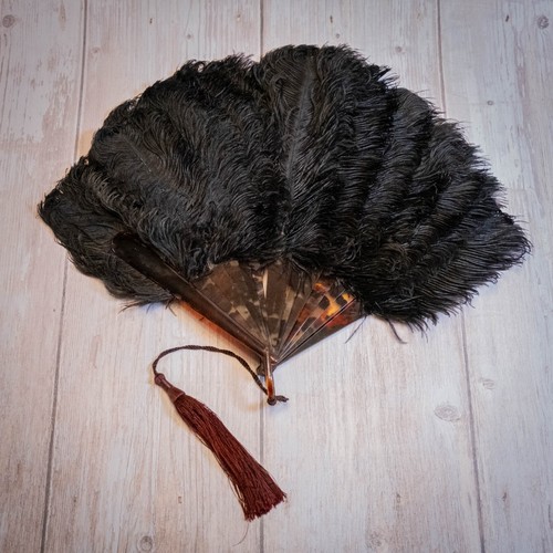 éventail ancien plumes - ancien,
