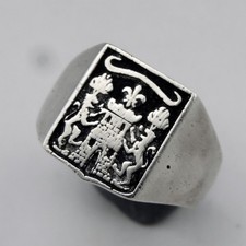 Vintage Bague Chevalière en