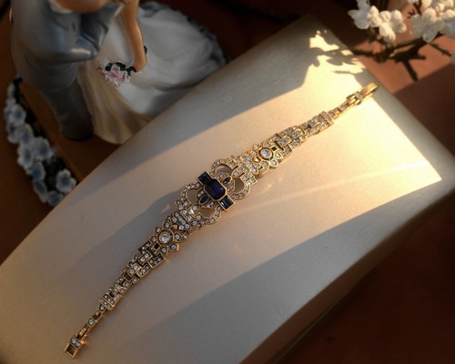 Bracelet doré dentelle art - bracelet,