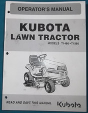 Manuel D'Utilisation Et D'Entretien Du Tracteur À Gazon KUBOTA T1460 T1560