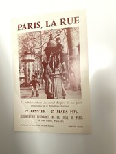 AFFICHE EXPO PARIS LA RUE DOISNEAU LE MOBILIER URBAIN UD SECOND EMPIRE  1976