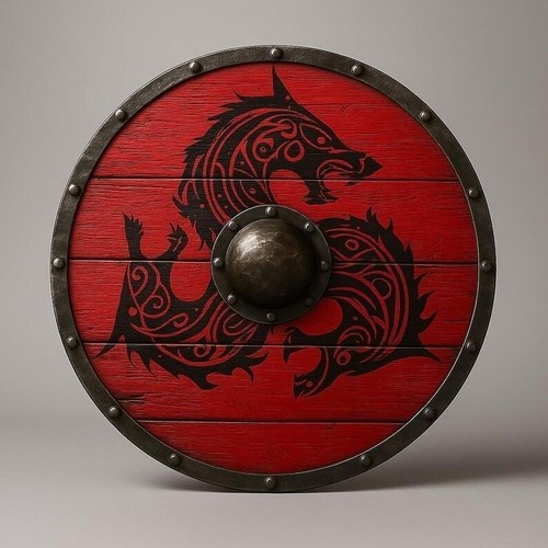 Bouclier viking bois fait - bois,