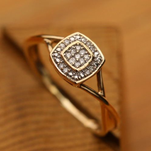 Bague vintage jaune 9ct - bague,
