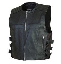 Gilet En Cuir Moto Biker