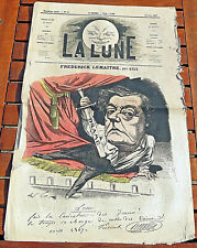 LA LUNE/ANDRE GILL/F.LEMAITRE/BLD DU CRIME/N°000/1865/CARICATURE/MONTMARTRE/RARE