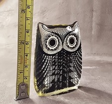ABRAHAM PALATNIK vintage Chouette hibou lucite design  Brésil bleu resine plexi