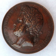 Médaille en BRONZE 1838 Roi
