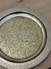 Plat Maroc Laiton Argenté 