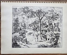 "QUIET DAY" 1939 LITHOGRAPH