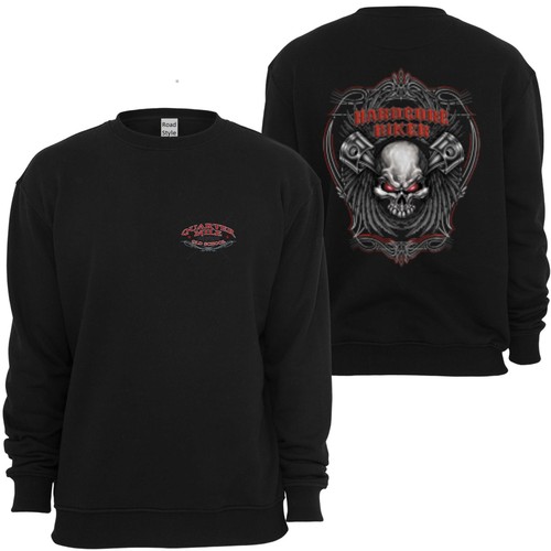 Sweatshirt noir biker chopper - sweatshirt,