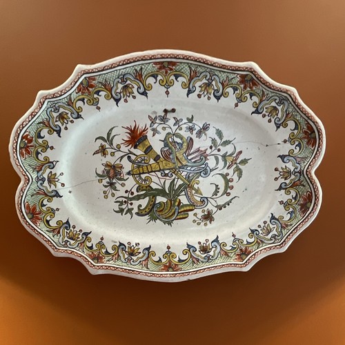Plat ovale faïence - faïence, décor