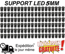 Lot 50 Support LED 5 mm Noir