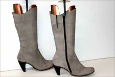 MINKA DESIGN Mi Botte Daim Gris Clair Doublées Cuir T 39 TBE