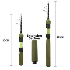 1 canne à pêche télescopique en fibre de carbone 8M action UL avec poignée c
