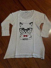 T-SHIRT MCH LGUES BLANC CHAT