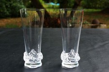 DAUM - 2 Flûtes à Champagne en Cristal modèle SORCY - H 14,3 cm