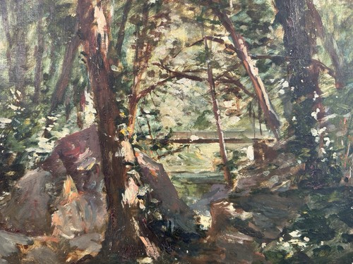 Ancienne huile sur toile - ,