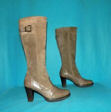 NERO GIARDINI bottes en cuir et suède kaki clair pointure 37 EUR
