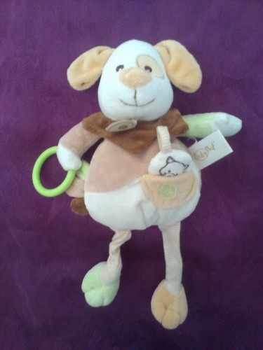 Peluche doudou chien - chien, choco